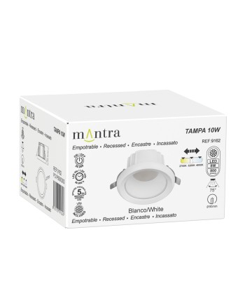 TAMPA * EMPOTRABLE IP65 10W CCT  BLANCO